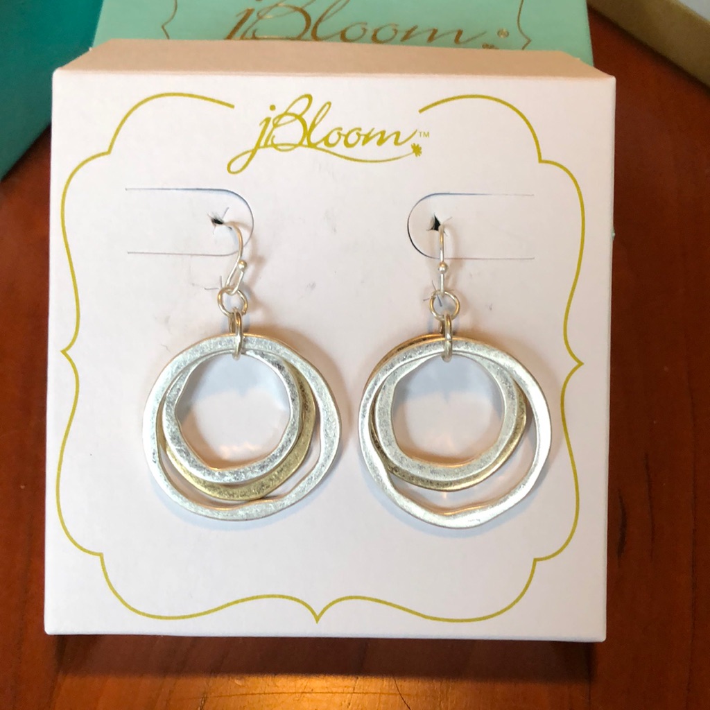Nwot. Pretty 2-Tone Dangling Earrings